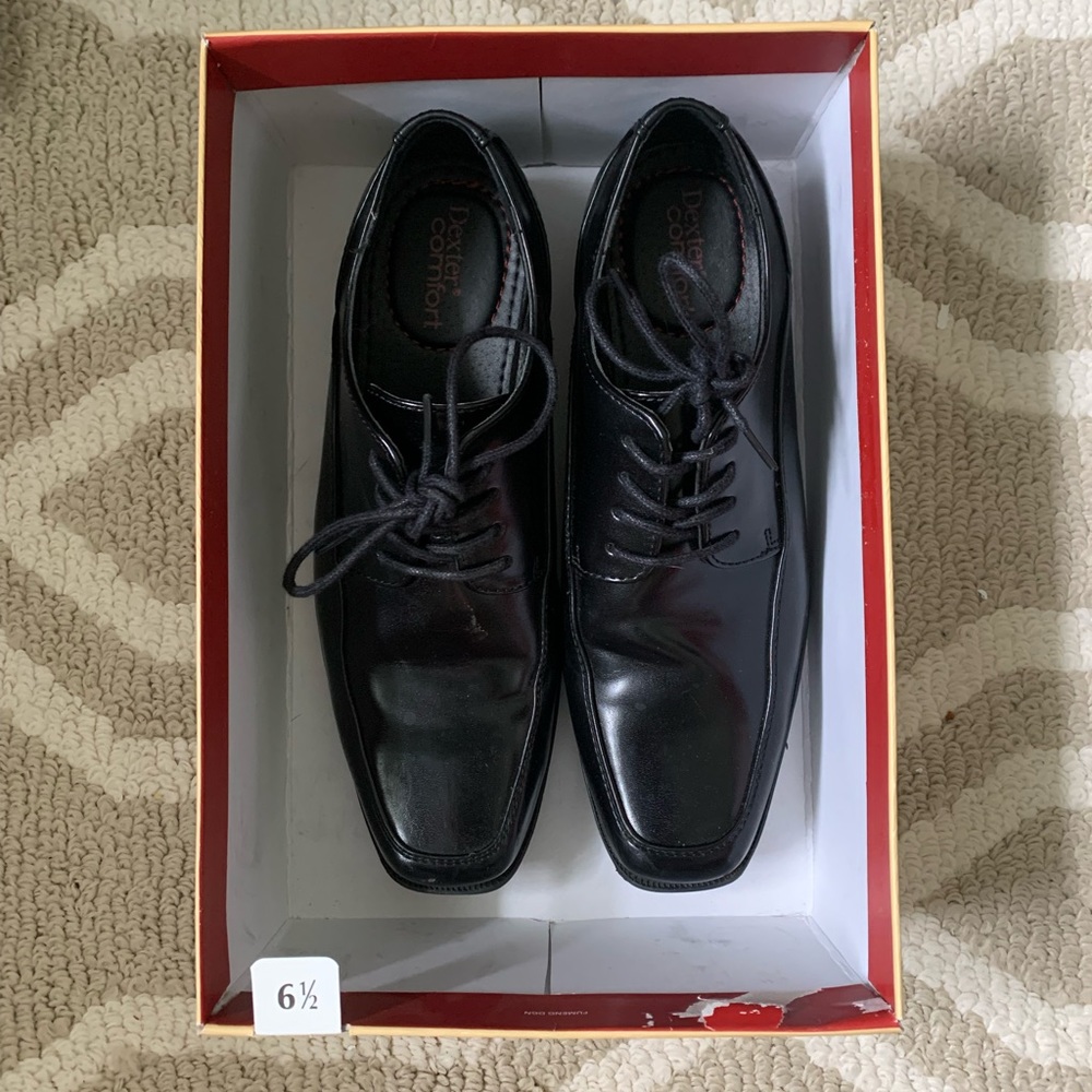 Boys Black Dress Shoes